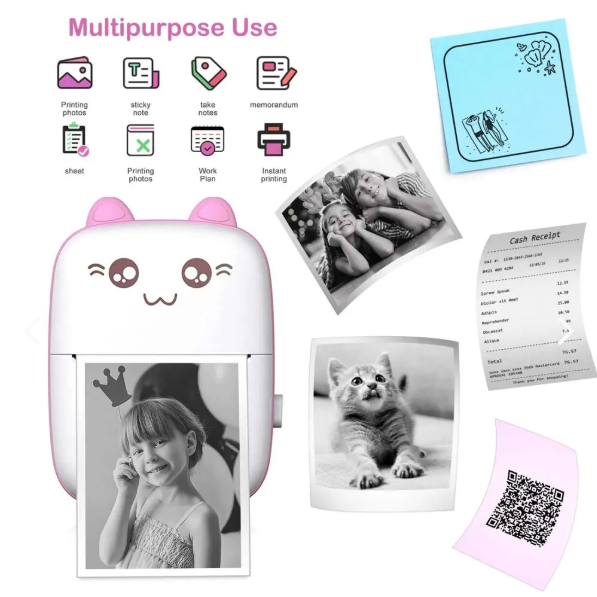 Mini Impresora Portátil Bluetooth Gato
