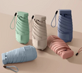 Mini Paraguas Plegable Compacto Protección UV Sol Lluvia Cinco Pliegues Bolsillo Paraguas
